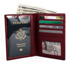 RFID Passport Wallet Travel Organizer - 2 Passport Holder