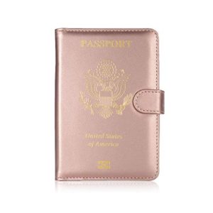 Rose Gold Passport Wallet Card Organizer passport case