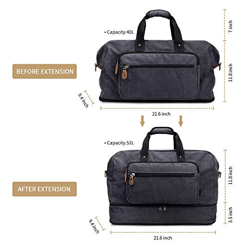 Plambag Travel Duffle Bag with Wet Pocket & Extendable Shoe Compartment ...