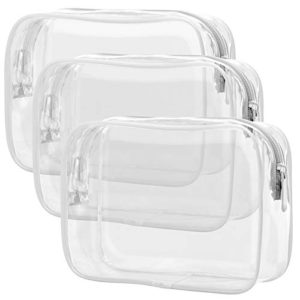 Clear Toiletry Bag, Packism 3 Pack TSA Approved