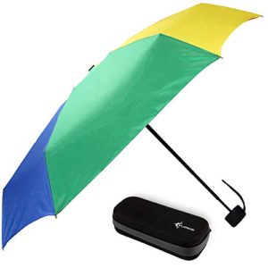 Travel Umbrella with Waterproof Case - Small and Compact