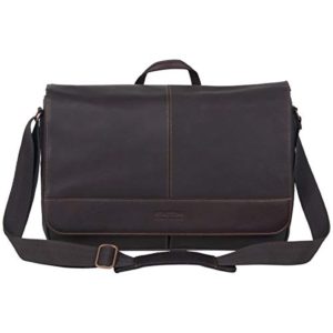 Brown Colombian Leather Laptop & iPad Messenger