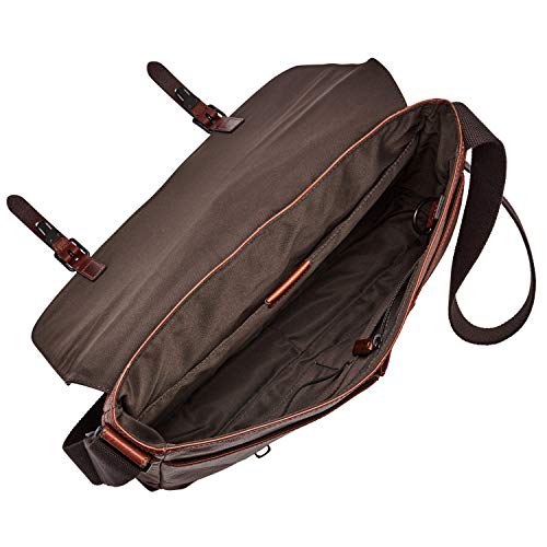 Cognac Fossil Men's Buckner Leather Messenger Bag Review ...