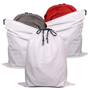3 Pack Jumbo Cotton Breathable Drawstring Dust Covers