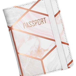 Nacuwa Passport Holder Cover, Leather RFID