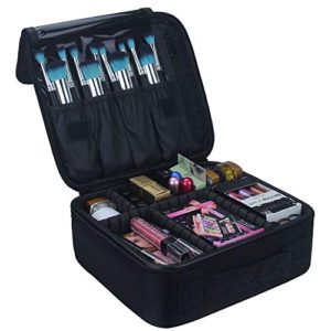 Relavel Travel Makeup Train Case Makeup Cosmetic Case