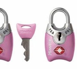 Master Lock Keyed TSA Approved Luggage Lock, 2 Pack, Pink