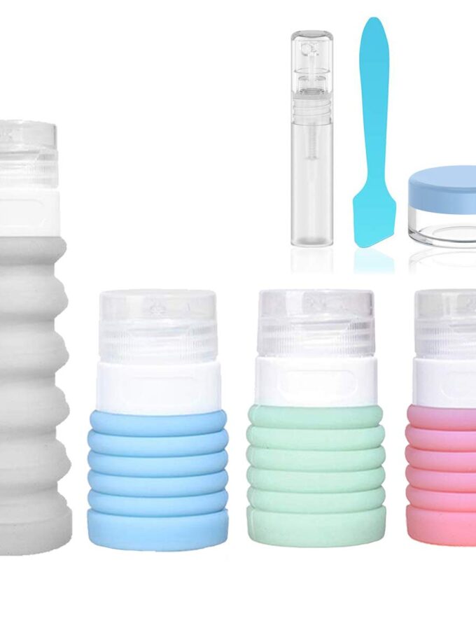 4-Color Travel Bottle Set Food-Grade Refillable Travel Containers