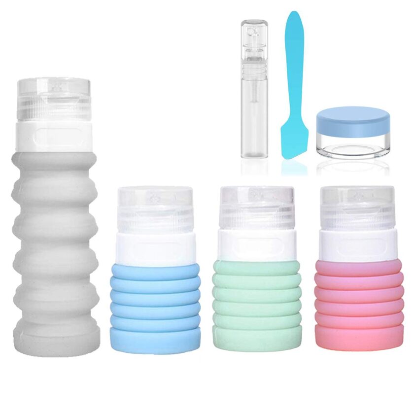 4-Color Travel Bottle Set Food-Grade Refillable Travel Containers