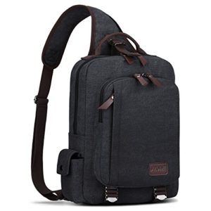 S-ZONE Mens Sling Bag Chest School Shoulder Backpack