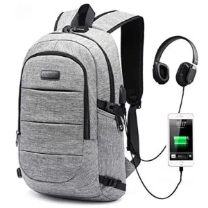 15.6-17.3 Inch Anti Theft Business Backpack with USB Charging Port