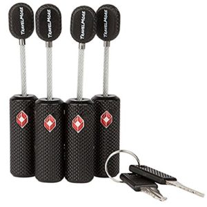 4 Pack TSA Approved Luggage Locks with Keys for Travel