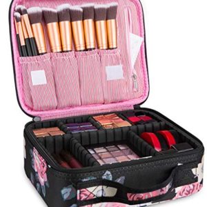 Makeup Bag Portable Cosmetic Organizer Train Case