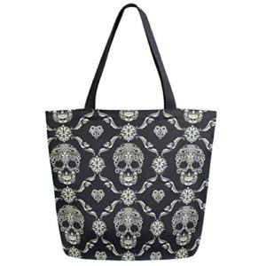 ZzWwR Chic Skull Ornamental Vintage Pattern