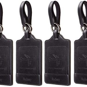 Luggage Tags Leather Privacy Protection Travel Bag Tag