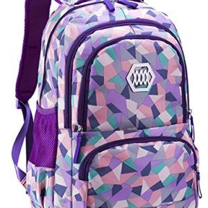 JiaYou Girl Geometric Printed Primary Junior School Bag