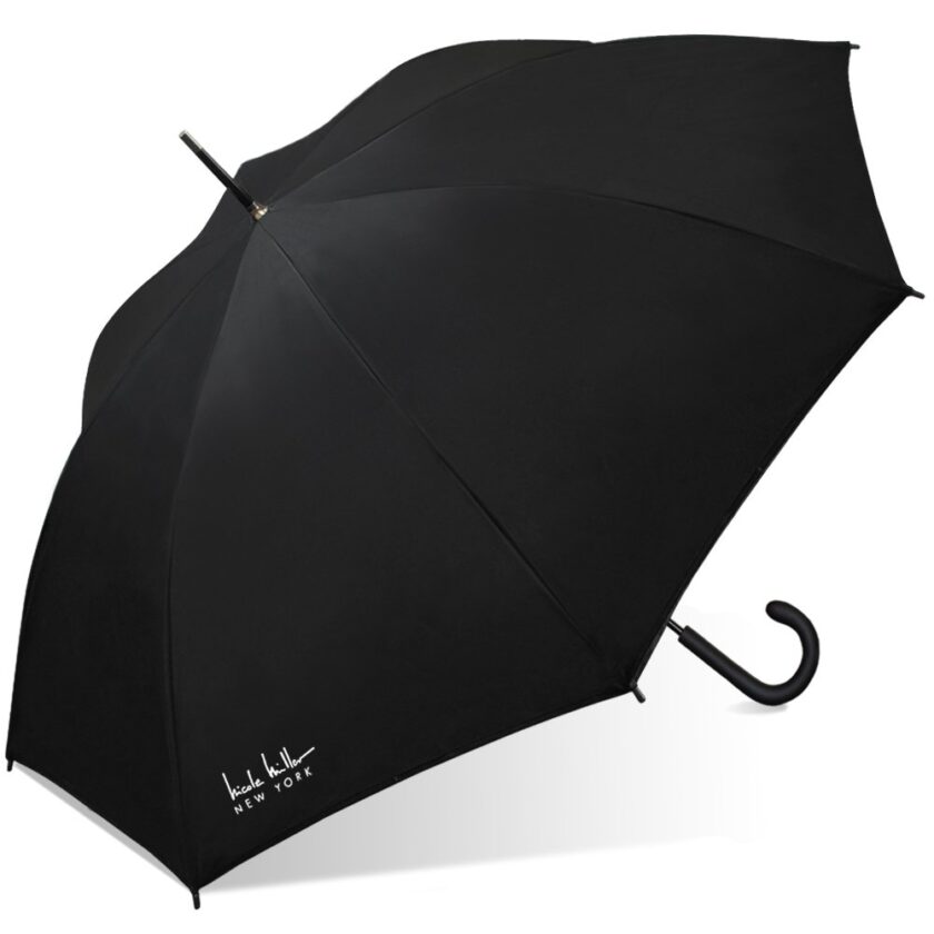 Stick Umbrella Nicole Miller Fashion Lime and Black