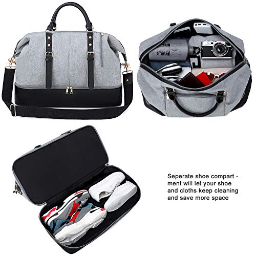 Men and Women Travel Duffle with Bottom Shoe Compartment Review ...