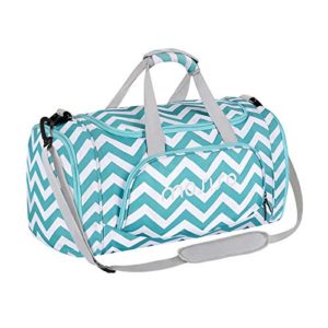 Duffel with Shoe Compartment Chevron Gym Bag for Men/Women