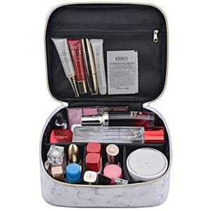 MKPCW Marble Makeup Bags Travel Cosmetic Cases