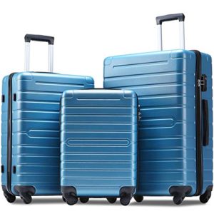 Flieks Luggage Sets 3 Piece Spinner Suitcase Lightweight