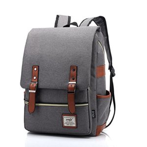Tear Resistant Unique Travelling Slim Laptop Backpack in Grey