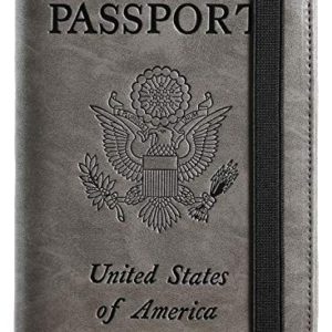 Passport Holder Cover Wallet RFID Blocking Leather Card Case