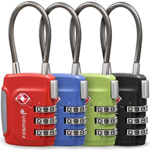 Fosmon TSA Approved Cable Luggage Locks