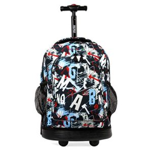 J World New York Sunny Rolling Backpack for Kids & Adults.