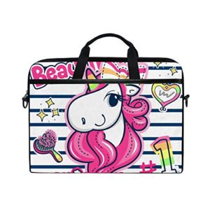 VALLER Laptop Bag, Beautiful Unicorn Girl Shoulder Bag