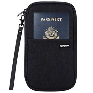 Defway Passport Wallet RFID Blocking Travel Organizer Bag