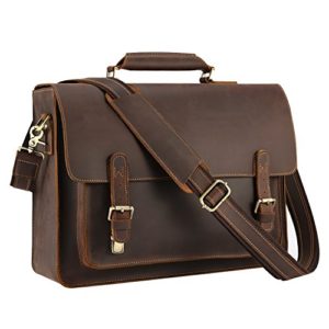 Kattee Leather Briefcase Messenger Bag