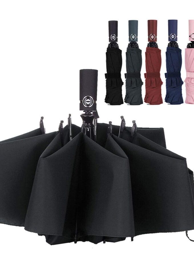 Reverse Folding Umbrella Auto Windproof Travel