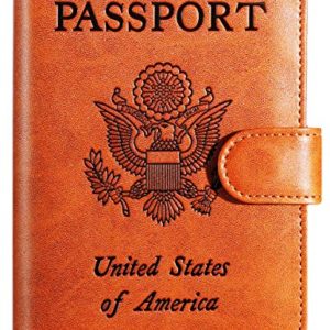 Passport Holder Cover Wallet RFID Blocking Leather Card Case