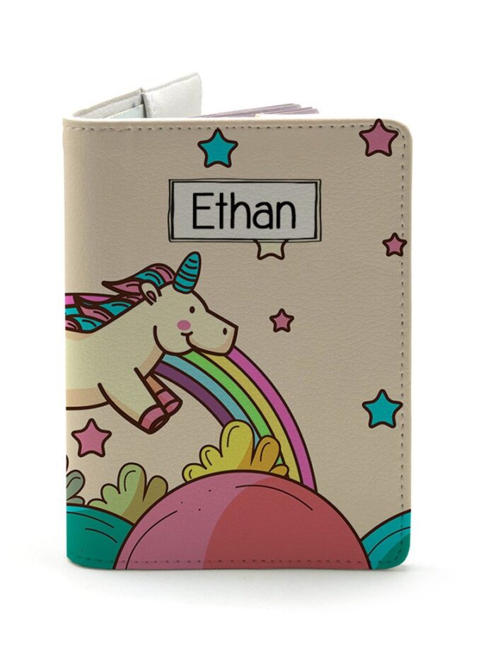 Kids Collection - Personalized Leather Passport Holder