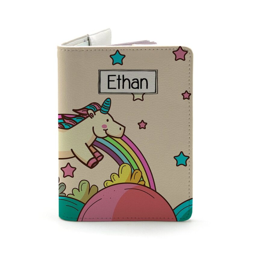 Kids Collection - Personalized Leather Passport Holder