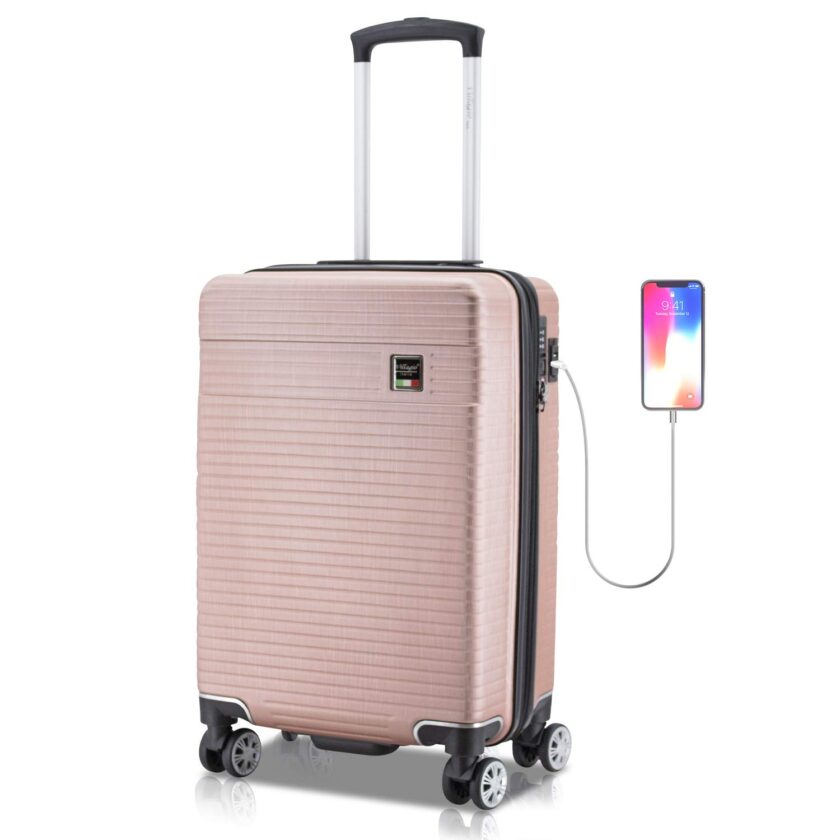 Villagio Hard Shell Luggage - Suitcase with USB Port