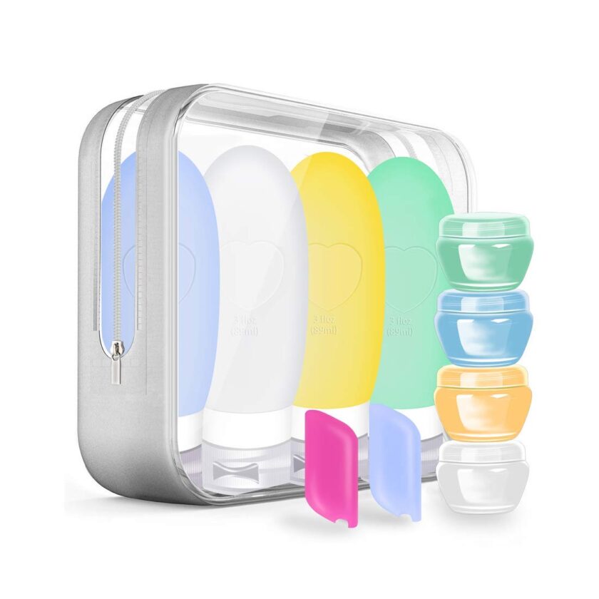 Travel Bottles Set, Zafit 3oz Leakproof Silicone Travel Containers