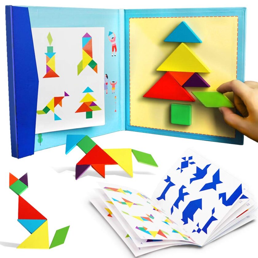 Wooden Tangram Puzzle Book On The Go Toys