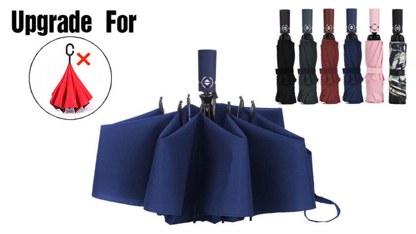 Reverse Folding Umbrella Auto Windproof Travel