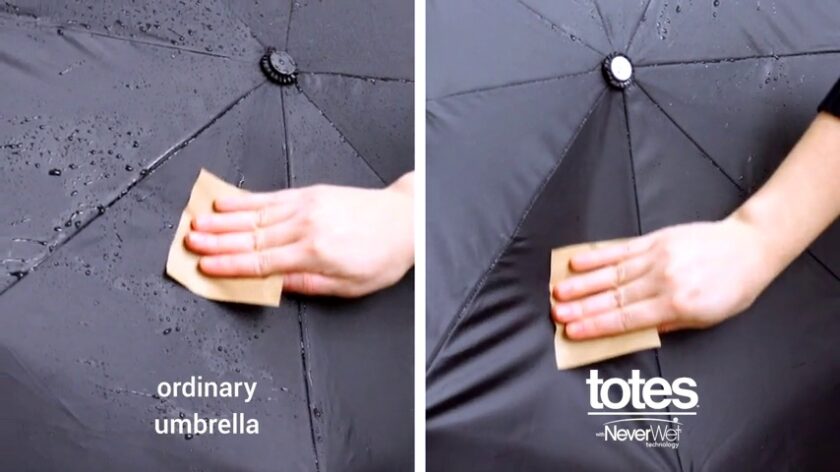 Black Water-Resistant Travel Foldable Umbrella