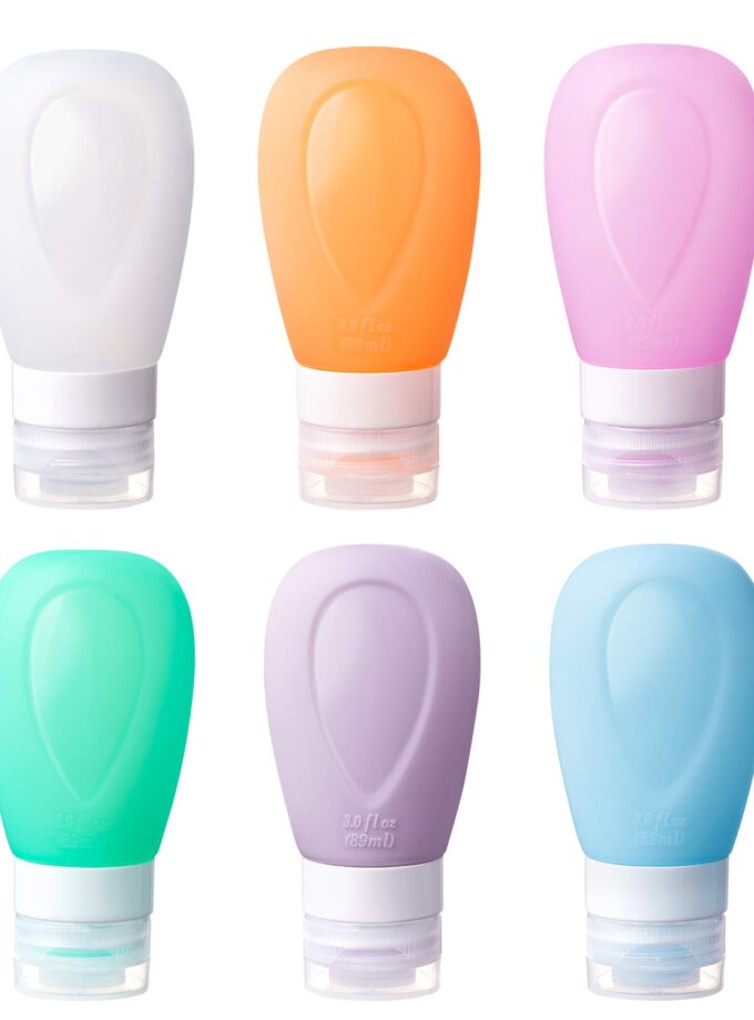Travel Bottles for Toiletries, 6 Pack Leakproof