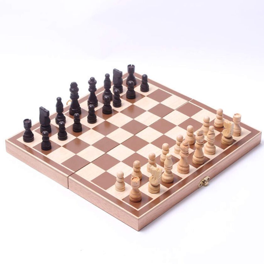 International Chess Folding Magnetic Wooden Chess Set