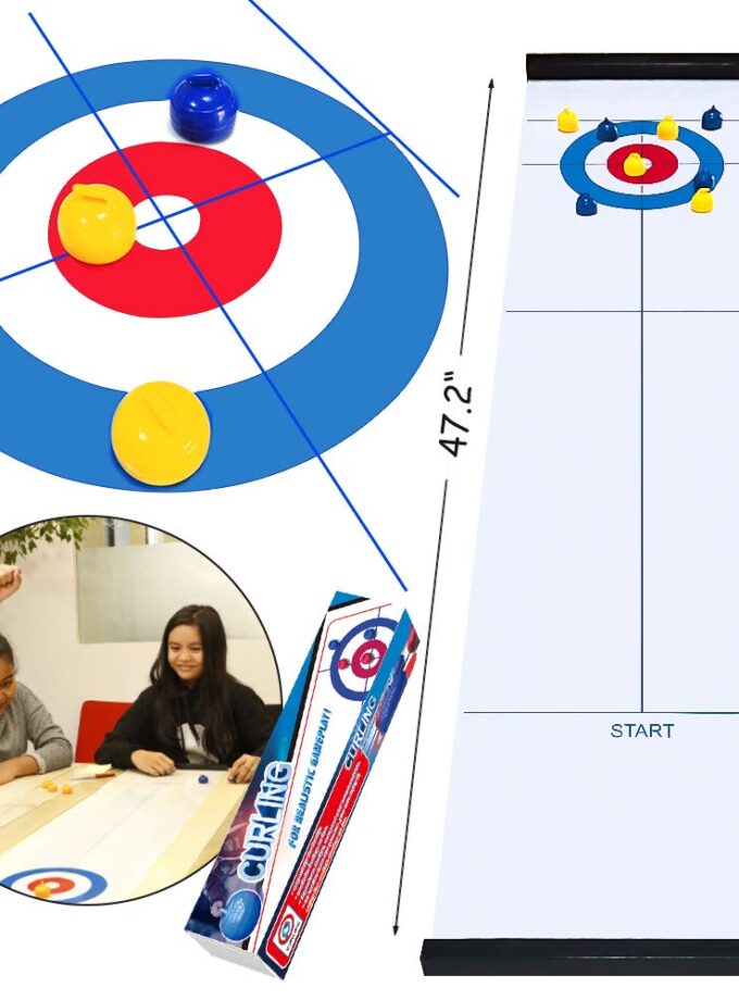 Family Games for Kids and Adults with 10 Shuffleboard Pucks