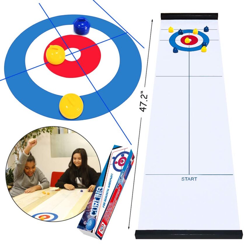 Family Games for Kids and Adults with 10 Shuffleboard Pucks