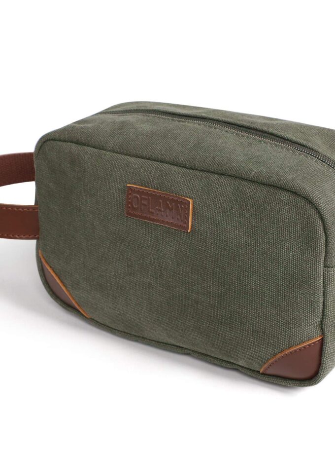 Oflamn Toiletries Bag Men's Canvas Classic Kit