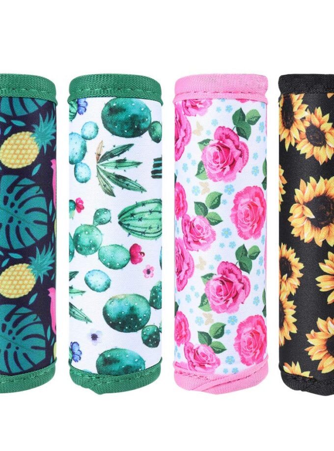 4PACKS Neoprene Handle Wraps Beautiful Flower