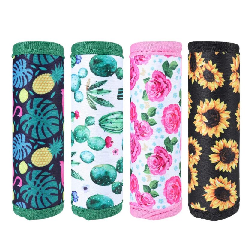 4PACKS Neoprene Handle Wraps Beautiful Flower