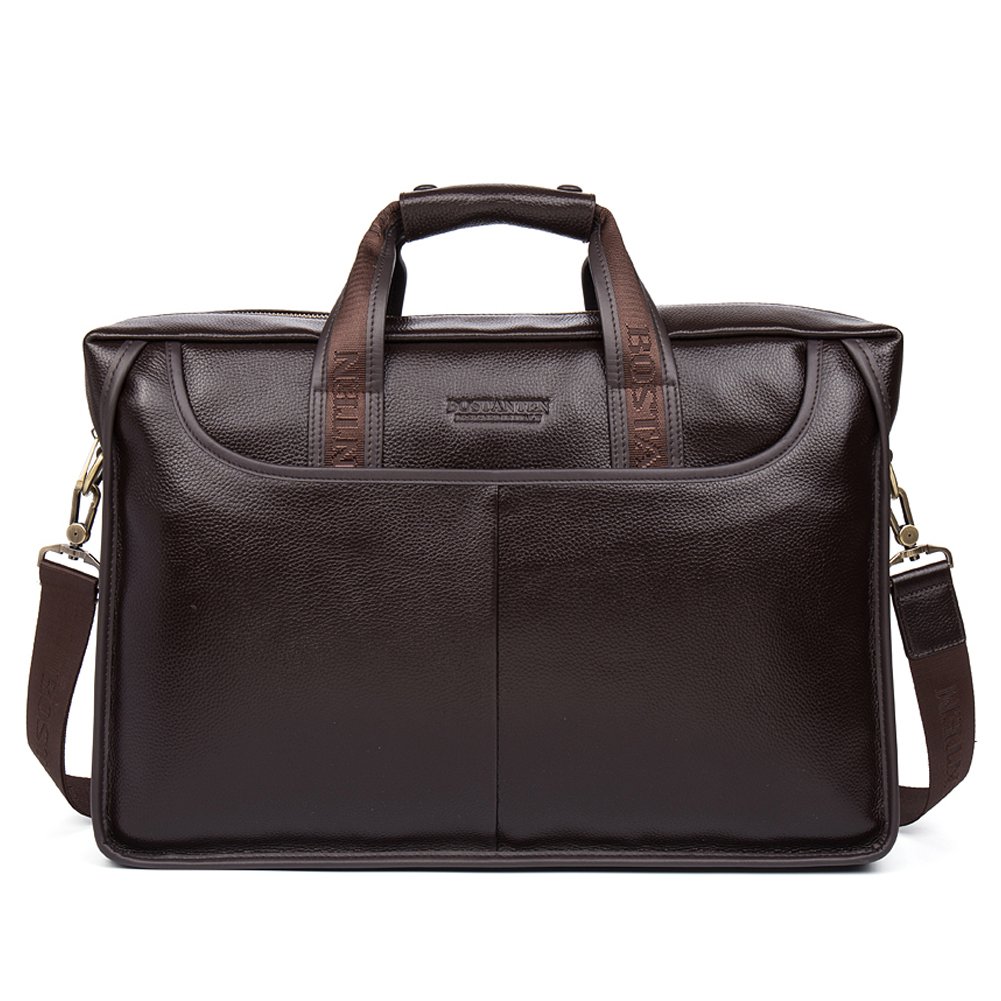 BOSTANTEN Leather Briefcase Handbag Messenger Review - LightBagTravel.com