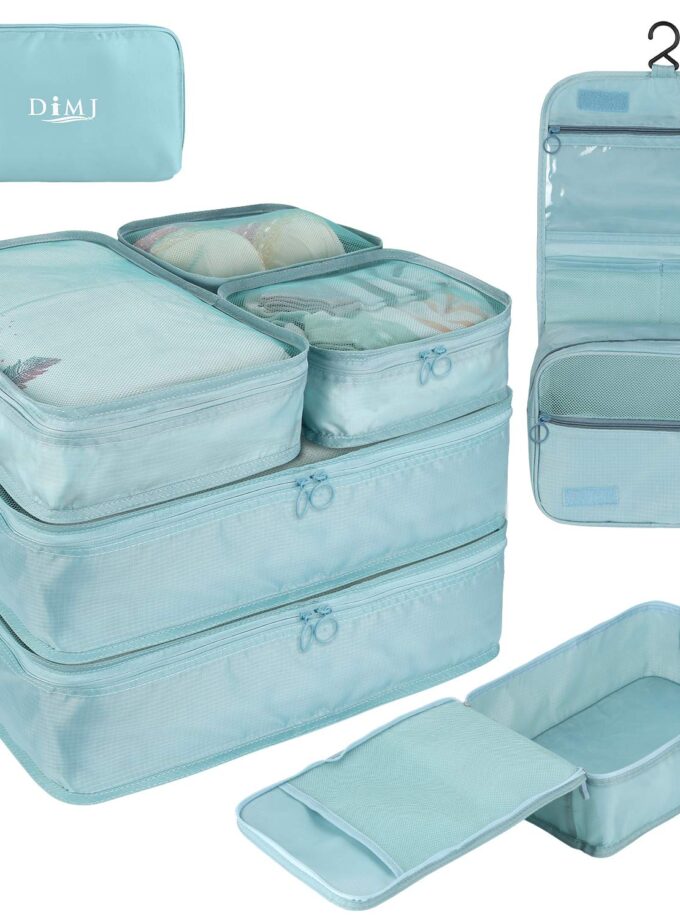 DIMJ Packing Cubes for Travel, 8 Pcs Travel Cubes